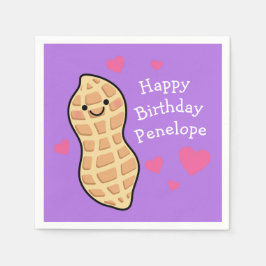 ピーナッツ誕生日パーティーかわいいキッズマンガナット スタンダードカクテルナプキン