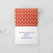 ピーナッツ誕生日パーティーキッズかわいいナッツありがとう カード (内部)