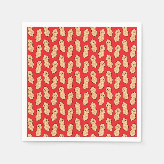 ピーナッツ誕生日パーティーキッズかわいいナッツ漫画 スタンダードカクテルナプキン (正面)