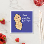 ピーナッツ誕生日パーティーキッズかわいいナッツ漫画 スタンダードカクテルナプキン (インサイチュ)