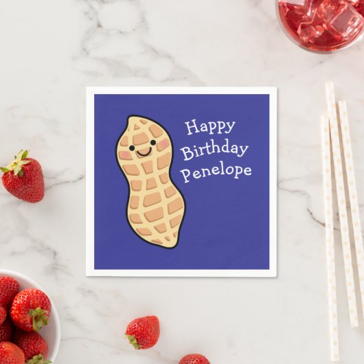 ピーナッツ誕生日パーティーキッズかわいいナッツ漫画 スタンダードカクテルナプキン (インサイチュ)