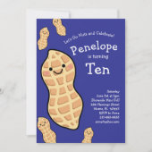 ピーナッツ誕生日パーティーキッズかわいいナッツ漫画 招待状 (正面)