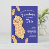 ピーナッツ誕生日パーティーキッズかわいいナッツ漫画 招待状 (スタンド正面)