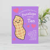 ピーナッツ誕生日パーティーキッズかわいい漫画 招待状 (スタンド正面)