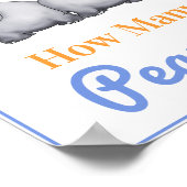 ピーナッツ象の双子ベビーシャワーの数を推測 ポスター (角)