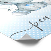 ピーナッツ象の赤ちゃんシャワーの数を推測 ポスター (角)