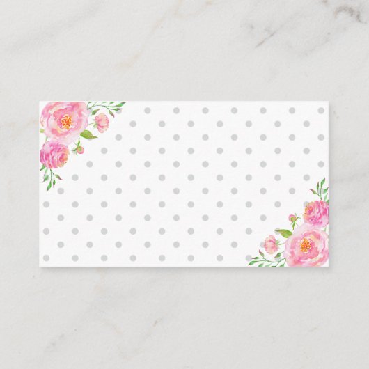 ピーナッツ象の赤ちゃんシャワーゲームの数を推測 エンクロージャーカード (裏面)