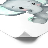 ピーナッツ象の赤ちゃんシャワーゲームの数を推測 ポスター (角)