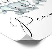 ピーナッツ象の赤ちゃんシャワーゲームの数を推測 ポスター (角)