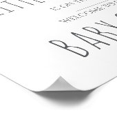 ピーナッツ赤ちゃんシャワーの小さなサイン – 男の子 ポスター (角)