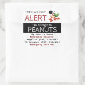 ピーナッツ食品アレルギーステッカー スクエアシール (バッグ)
