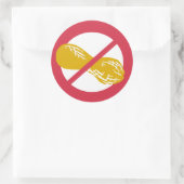 ピーナッツ食品アレルギー警告シールなし ラウンドシール (バッグ)