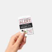 ピーナッツ食品アレルギー警告ラベル バッジ (手持ち)