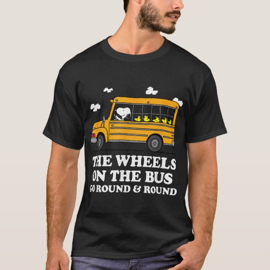 ピーナッツ バスに乗って Tシャツ (正面)