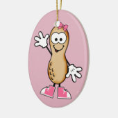 ピーナッツ（ピンク） セラミックオーナメント (左)