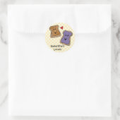 ピーナッパーソナライズされたトバター及びジェリーステッカー ラウンドシール (バッグ)