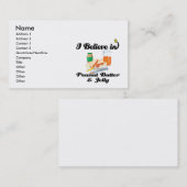 ピーナッ信じトバターとゼリーを入れた 名刺 (正面/裏面)