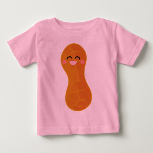 ピーナツかわいいのかわいいベビーのティー ベビーTシャツ (正面)