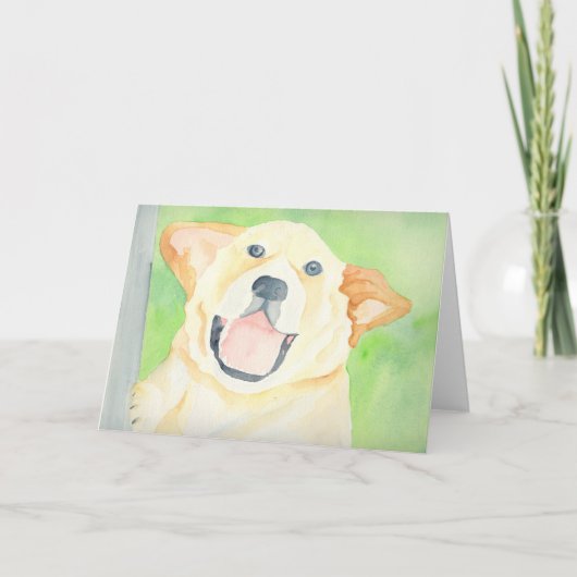 ピーナツかわいいビーグル犬のブランクの挨拶状 カード (正面)