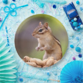 ピーナツが付いているシマリス ペーパープレート (パーティー)