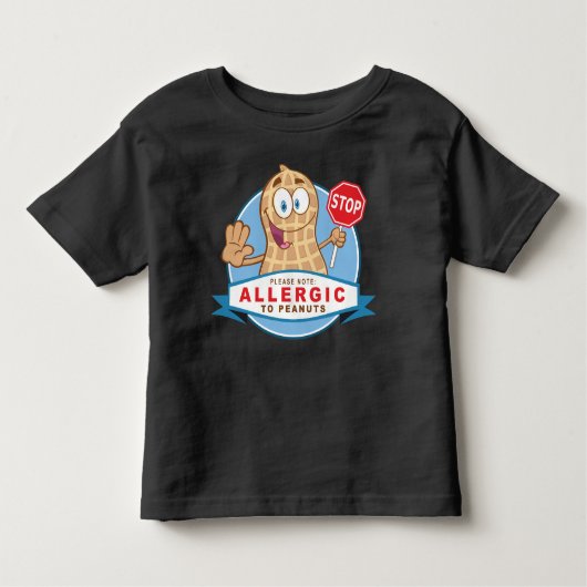 ピーナツにアレルギー トドラーTシャツ (正面)