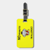 ピーナツにアレルギー ラゲッジタグ (正面縦)