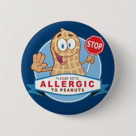 ピーナツにアレルギー 缶バッジ
