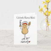 ピーナツはナース週のメッセージカードを祝います カード (黄色い花)