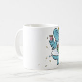 ピーナツを販売しているサーカス象 コーヒーマグカップ (正面左)