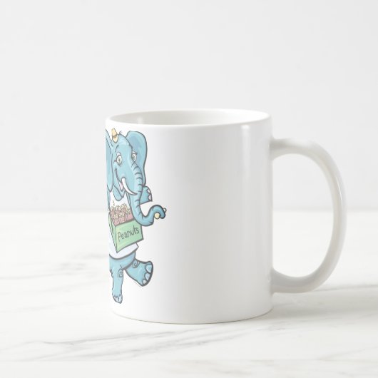 ピーナツを販売しているサーカス象 コーヒーマグカップ (右)