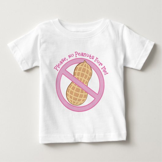 ピーナツアレルギーはワイシャツをからかいます ベビーTシャツ (正面)