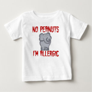 ピーナツアレルギー象 ベビーTシャツ