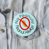 ピーナツアレルギーPinの青 缶バッジ (インサイチュ)