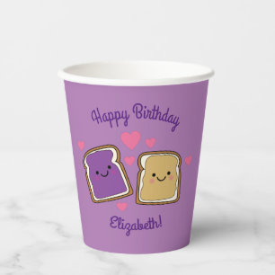 ピーナツバターとゼリーの誕生日パーティーPBJ 紙コップ