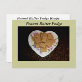 ピーナツバターフッジレシピカード ポストカード (正面/裏面)
