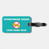 ピーナツ医学のキットのための自由な子供のスーパーヒーローの女の子 ラゲッジタグ (裏面横)