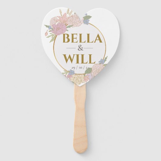 ピーニエレガントリリーバラ結婚ズ ハンドファン (正面)