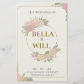 ピーニエレガントリリーバラ結婚ズ 便箋 (正面)