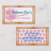 ピーニフェイクレースのクロシェ編み針糸クラフト 名刺 (正面/裏面)