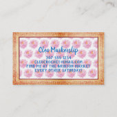 ピーニフェイクレースのクロシェ編み針糸クラフト 名刺 (裏面)