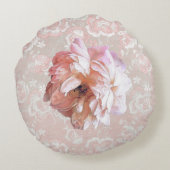 ピーニーオンピーチフェイクレース ラウンドクッション (裏面)