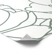 ピーニーガーデングリーンフローラブライダルシャワー歓迎 ポスター (角)