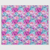 ピーニーズピンクブルーマゼンタ美転がしい ラッピングペーパー (フラット)