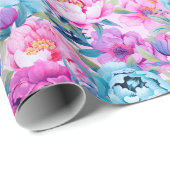 ピーニーズピンクブルーマゼンタ美転がしい ラッピングペーパー (ロールコーナー)