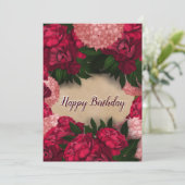 ピーニー付きグリーティングカードハッピーバースデー カード (スタンド正面)