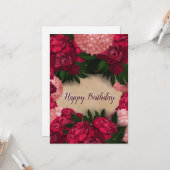 ピーニー付きグリーティングカードハッピーバースデー カード (正面/裏面インサイチュ)