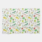 ピーパススカッシュポテトウォーター色野菜 キッチンタオル (横)