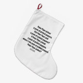 ピーパーがピクン漬けのペックを摘んだ ラージクリスマスストッキング (正面 (吊り時))