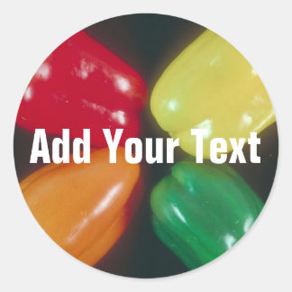 ピーパーバックグラウンドカスタム文字 ラウンドシール