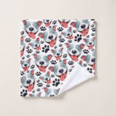 ピーピットピットブルアメリカンピットブルペットパピードッグ バスタオルセット (ウォッシュタオル)